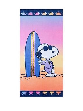 “New” Peanuts Snoopy Surf Beach Large Towel Summer Essential Cute Gift NWT